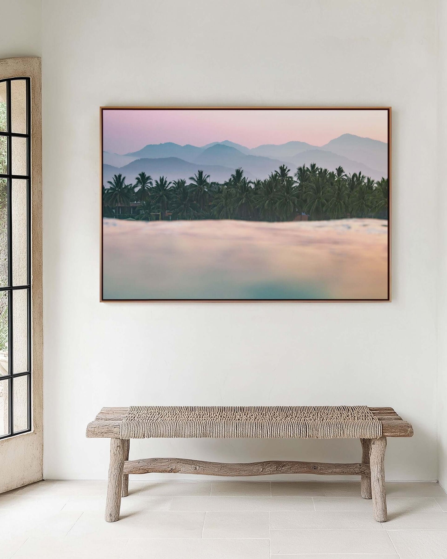 Dreamy tropical sunrise over La Saladita, Mexico — ocean fine art photography print capturing sky, sea, and land in vivid light.